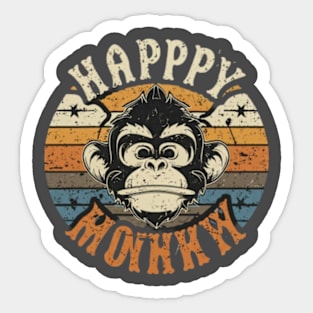 Happy Monkey Sticker